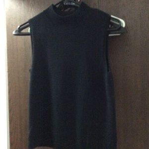 Black sleeveless top